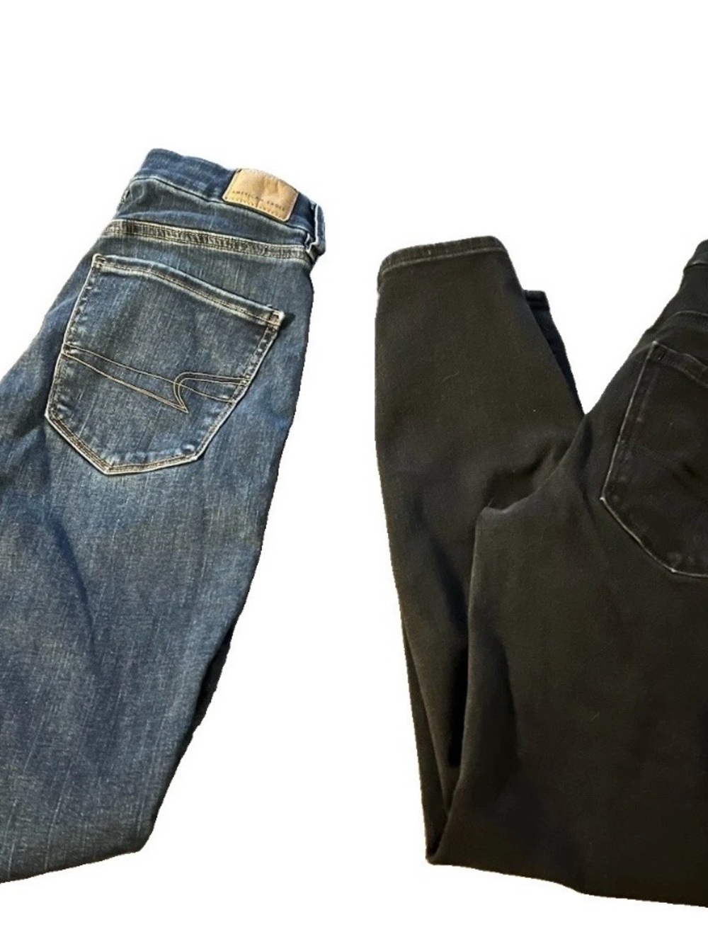 American Eagle Outfitters Lot of 2 Size 8 Women’s Blue Denim & Black Jeggings